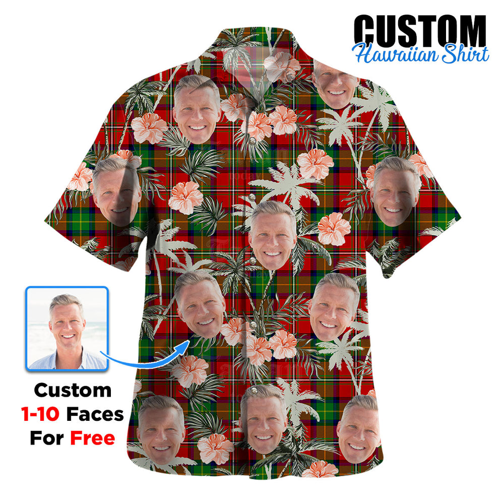 Clan Boyd Modern Tartan Custom Face Hawaiian Shirt – Unisex Gift for Family Members, Summer Party GC49 Boyd Modern Tartan Tartan Hawaii Shirt