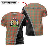 Bruce Ancient Tartan Shirt with Scotland Coat of Arms & Custom Name CZ14