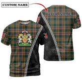 Buchanan Hunting Tartan Shirt with Scotland Coat of Arms & Custom Name DI54