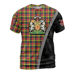Personalized Clan Buchanan Modern Tartan Shirt with Scotland Coat of Arms & Custom Name AD44