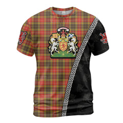 Personalized Clan Buchanan Old Set Weathered Tartan Shirt with Scotland Coat of Arms & Custom Name KZ36