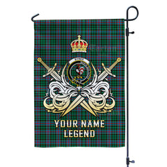 Custom Name Clan Byres 1 Tartan Garden Flag with Clan Crest and the Golden Sword of Courageous Legacy EG27