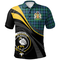 Clan Campbell of Cawdor Ancient Tartan Polo Shirt - Royal Coat Of Arms Style XA74 Campbell of Cawdor Ancient Tartan Tartan Polo