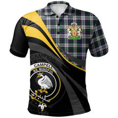 Clan Campbell of Cawdor Dress Tartan Polo Shirt - Royal Coat Of Arms Style SH92 Campbell of Cawdor Dress Tartan Tartan Polo