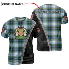 Campbell Dress Tartan Shirt with Scotland Coat of Arms & Custom Name GD37