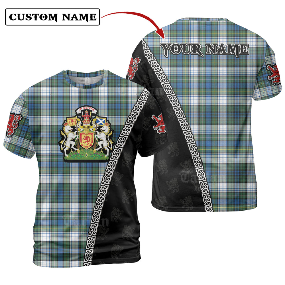 Campbell Dress Ancient Tartan Shirt with Scotland Coat of Arms & Custom Name NV40