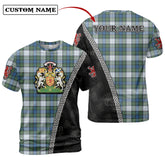 Campbell Dress Ancient Tartan Shirt with Scotland Coat of Arms & Custom Name NV40