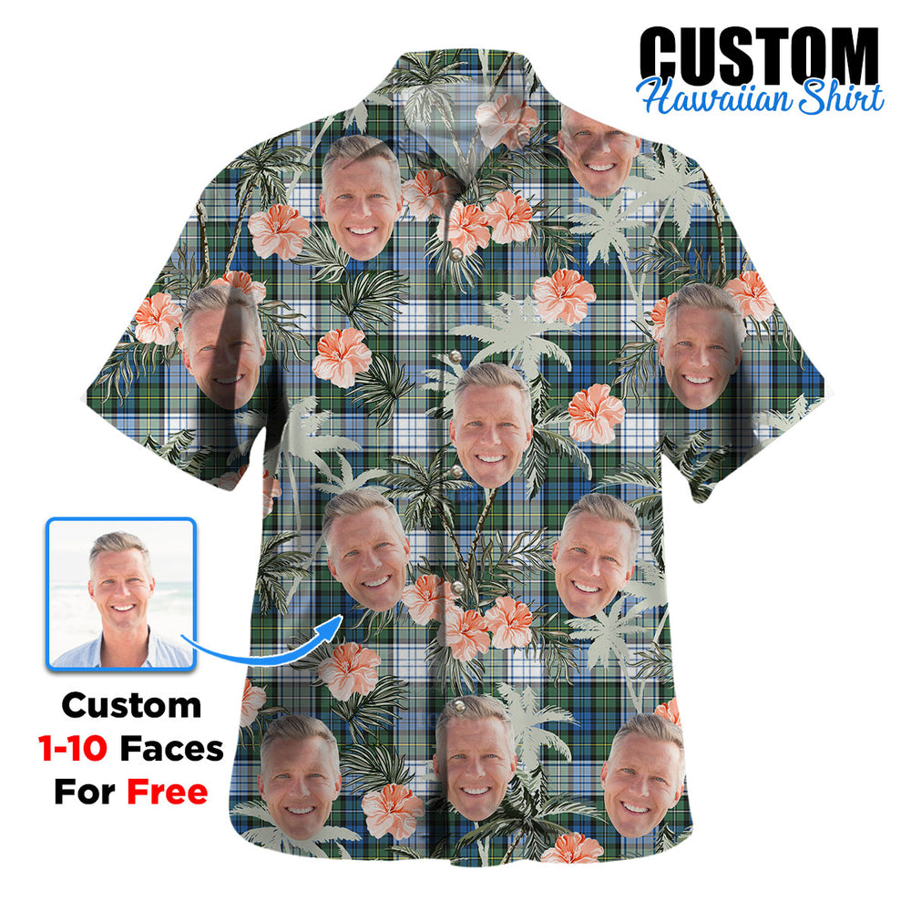 Clan Campbell Dress Ancient Tartan Custom Face Hawaiian Shirt – Unisex Gift for Family Members, Summer Party TN71 Campbell Dress Ancient Tartan Tartan Hawaii Shirt
