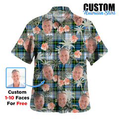 Clan Campbell Dress Tartan Custom Face Hawaiian Shirt – Unisex Gift for Family Members, Summer Party AA23 Campbell Dress Tartan Tartan Hawaii Shirt