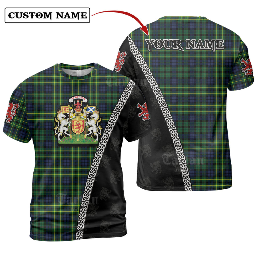 Campbell of Breadalbane Modern Tartan Shirt with Scotland Coat of Arms & Custom Name LO19