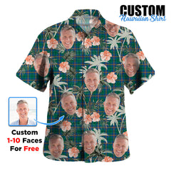 Clan Carmichael Ancient Tartan Custom Face Hawaiian Shirt – Unisex Gift for Family Members, Summer Party VQ85 Carmichael Ancient Tartan Tartan Hawaii Shirt