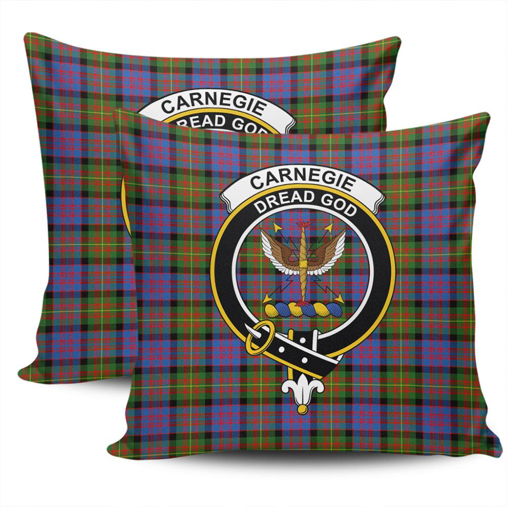 Clan Carnegie Ancient Tartan Crest Pillow Cover DE43 Clan Carnegie Tartan Today