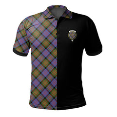 Clan Carnegie Ancient Tartan Polo Shirt Half of Me - Cross Style MX56 Carnegie Ancient Tartan Tartan Polo