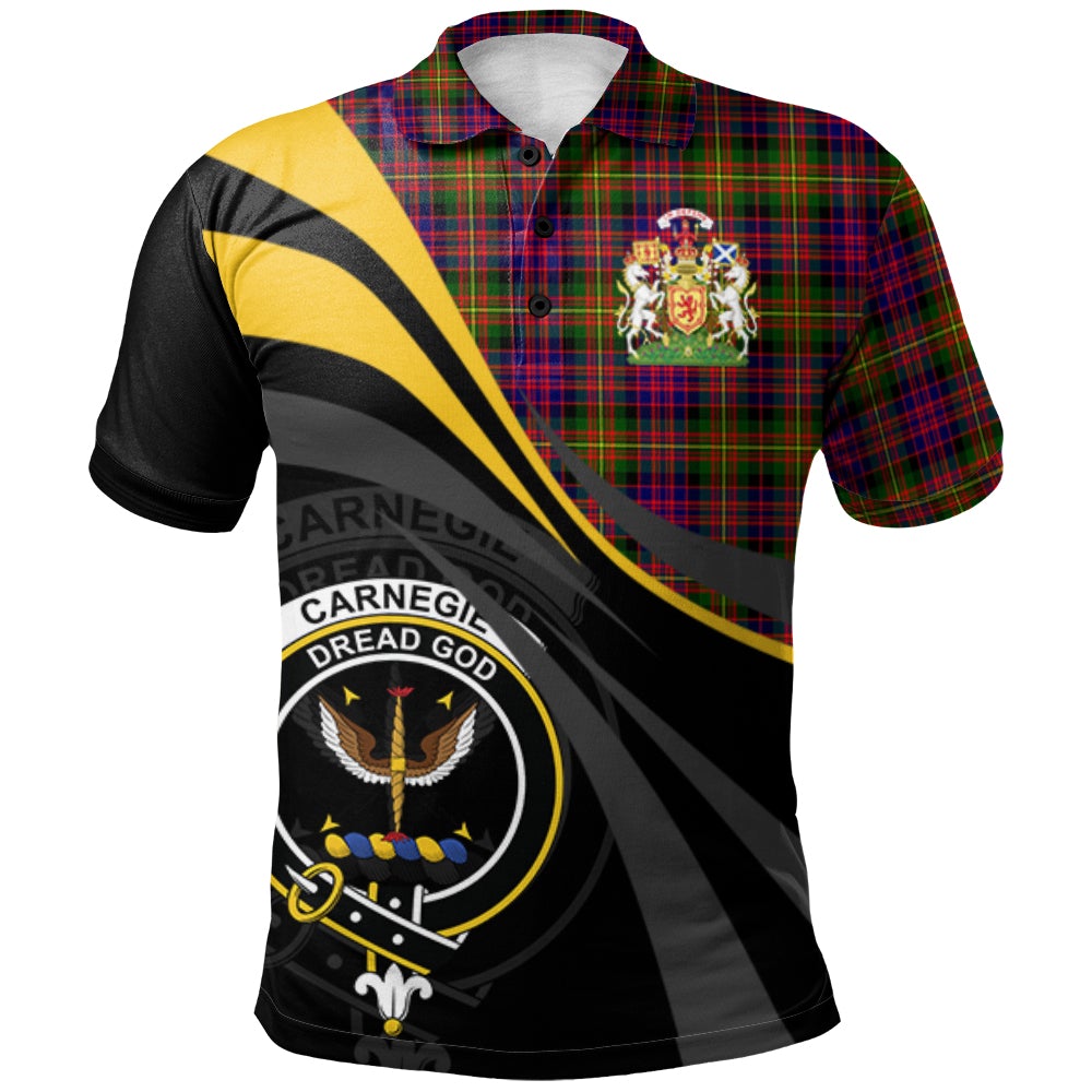 Clan Carnegie Modern Tartan Polo Shirt - Royal Coat Of Arms Style VL59 Carnegie Modern Tartan Tartan Polo