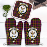 Clan Carnegie Modern Tartan Crest Oven Mitt And Pot Holder (2 Oven Mitts + 1 Pot Holder) QQ83 Clan Carnegie Tartan Today