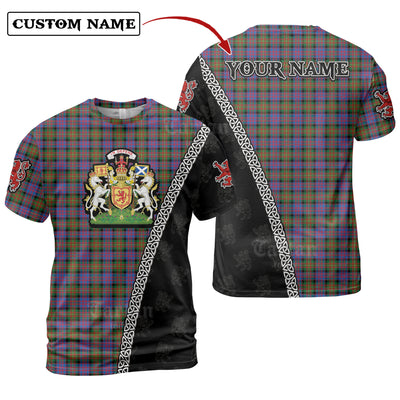 Personalized Clan Carnegie Ancient Tartan Shirt with Scotland Coat of Arms & Custom Name