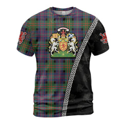 Personalized Clan Chalmer Tartan Shirt with Scotland Coat of Arms & Custom Name GK90
