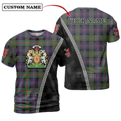 Chalmer Tartan Shirt with Scotland Coat of Arms & Custom Name GK90