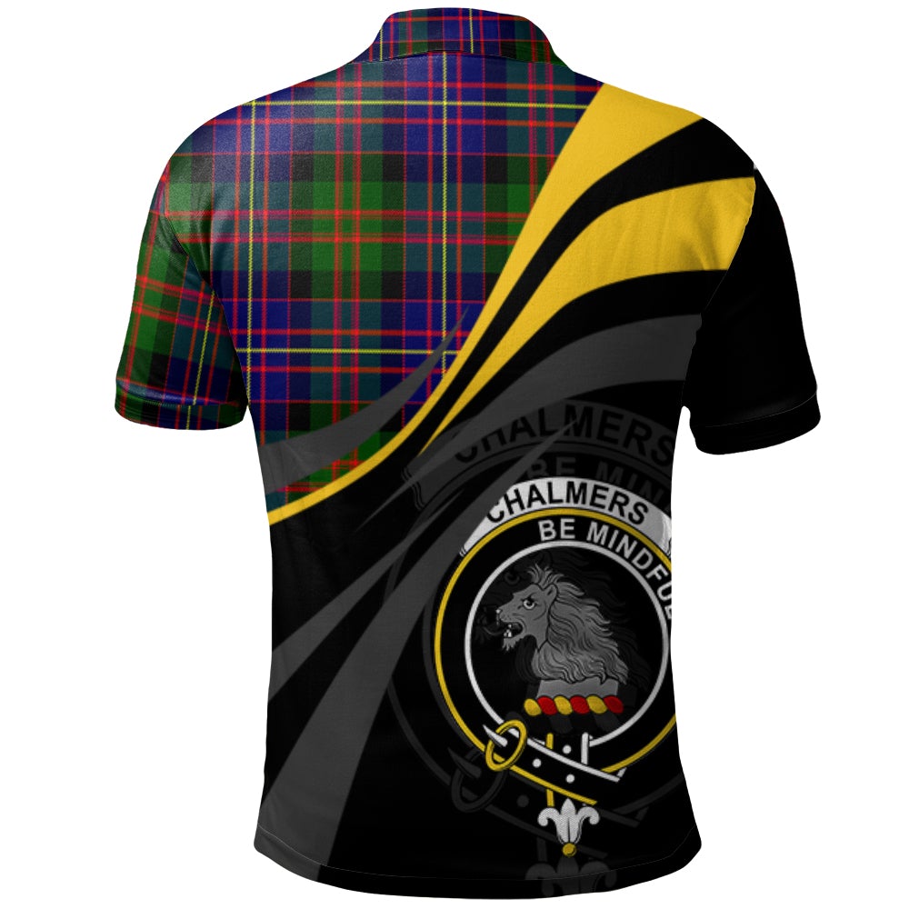 Clan Chalmers Modern Tartan Polo Shirt - Royal Coat Of Arms Style CT83 Chalmers Modern Tartan Tartan Polo