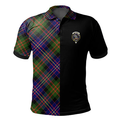 Clan Chalmers Modern Tartan Polo Shirt Half of Me - Cross Style