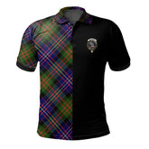 Clan Chalmers Modern Tartan Polo Shirt Half of Me - Cross Style RN82 Chalmers Modern Tartan Tartan Polo