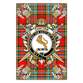 Clan Chattan Tartan Crest Black Garden Flag - Gold Thistle YN39 Clan Chattan Tartan Today