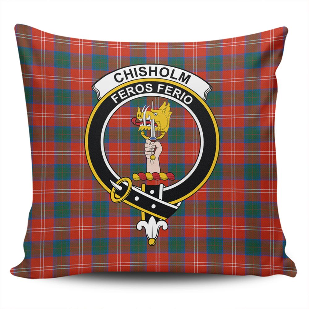 Clan Chisholm Ancient Tartan Crest Pillow Cover EB22 Clan Chisholm Tartan Today