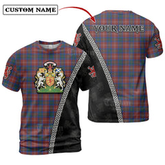 Chisholm Hunting Modern Tartan Shirt with Scotland Coat of Arms & Custom Name SH30
