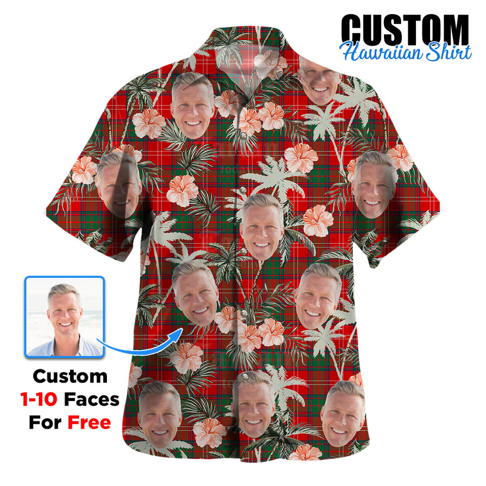 Clan Chisholm Modern Tartan Custom Face Hawaiian Shirt – Unisex Gift for Family Members, Summer Party OB97 Chisholm Modern Tartan Tartan Hawaii Shirt