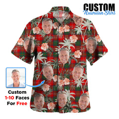 Clan Chisholm Modern Tartan Custom Face Hawaiian Shirt – Unisex Gift for Family Members, Summer Party OB97 Chisholm Modern Tartan Tartan Hawaii Shirt