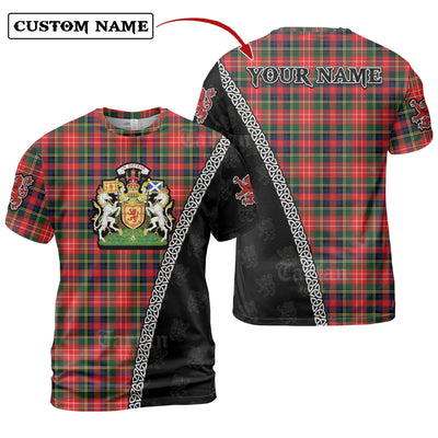 Personalized Clan Christie Tartan Shirt with Scotland Coat of Arms & Custom Name