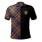 Clan Christie Tartan Polo Shirt Half of Me - Cross Style KB92 Christie Tartan Tartan Polo