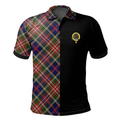 Clan Christie Tartan Polo Shirt Half of Me - Cross Style KB92 Christie Tartan Tartan Polo