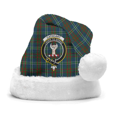 Clan Cathcart Tartan Crest Christmas Santa Hat