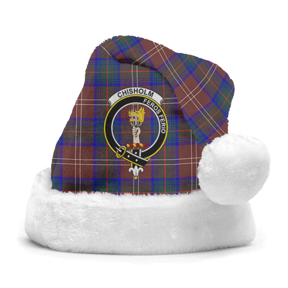 Clan Chisholm Hunting Modern Tartan Crest Christmas Santa Hat RJ83 Chisholm Hunting Modern Tartan Tartan Santa Hat