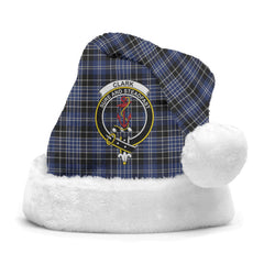 Clan Clark Modern Tartan Crest Christmas Santa Hat KZ58 Clark Modern Tartan Tartan Santa Hat