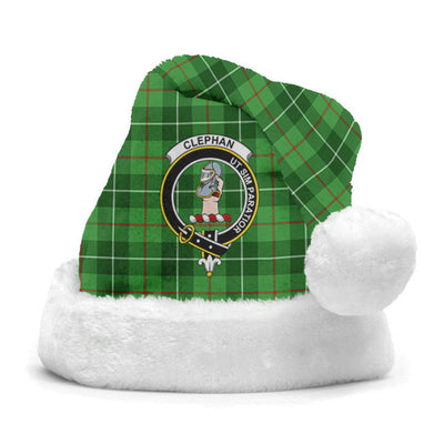 Clan Clephan (or Clephane) Tartan Crest Christmas Santa Hat