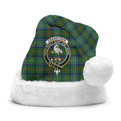 Clan Cranstoun Tartan Crest Christmas Santa Hat DX23 Cranstoun Tartan Tartan Santa Hat