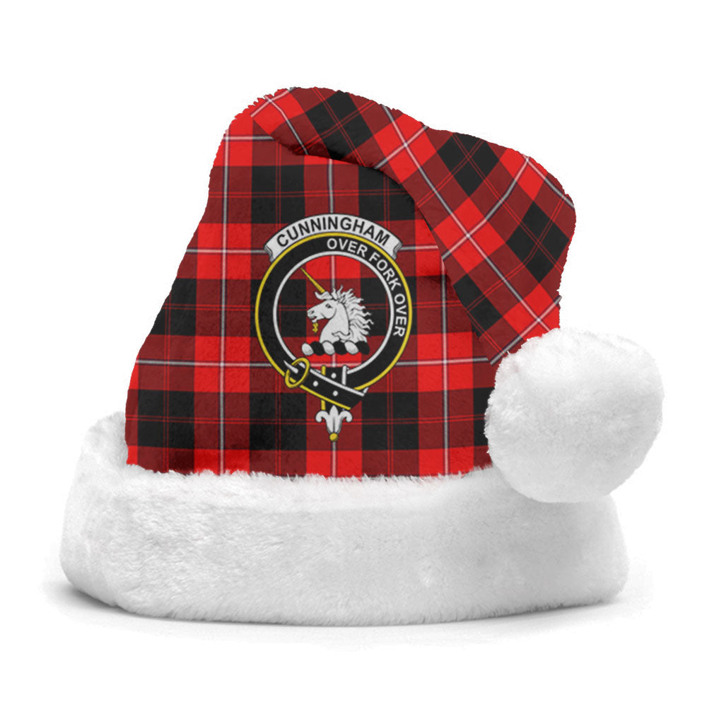 Clan Cunningham Modern Tartan Crest Christmas Santa Hat JF62 Cunningham Modern Tartan Tartan Santa Hat