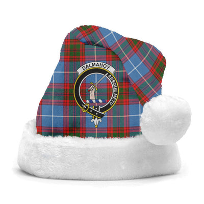 Clan Dalmahoy Tartan Crest Christmas Santa Hat