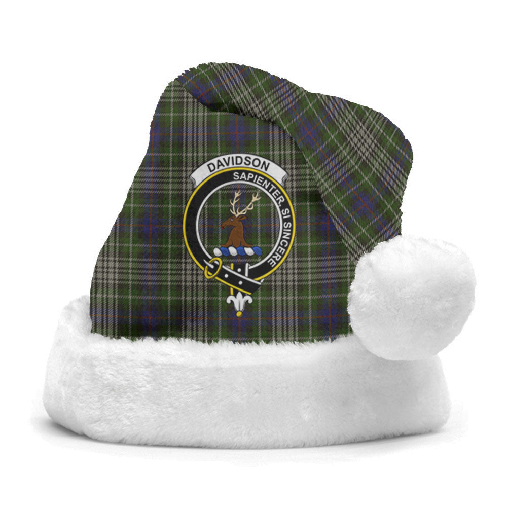 Clan Davidson Tulloch Dress Tartan Crest Christmas Santa Hat TW43 Davidson Tulloch Dress Tartan Tartan Santa Hat