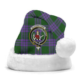 Clan Elphinstone Tartan Crest Christmas Santa Hat HW22 Elphinstone Tartan Tartan Santa Hat