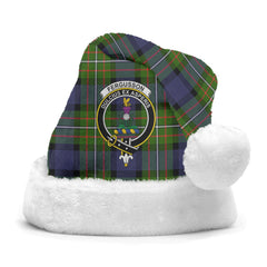 Clan Fergusson Modern Tartan Crest Christmas Santa Hat PY67 Fergusson Modern Tartan Tartan Santa Hat