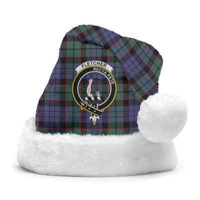 Clan Fletcher Modern Tartan Crest Christmas Santa Hat