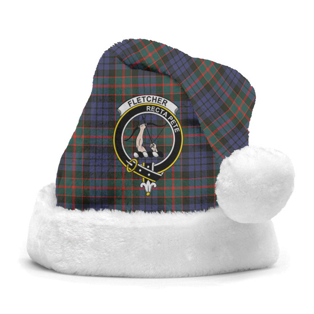 Clan Fletcher of Dunans Tartan Crest Christmas Santa Hat GZ47 Fletcher of Dunans Tartan Tartan Santa Hat