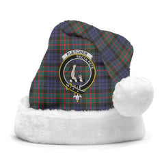 Clan Fletcher of Dunans Tartan Crest Christmas Santa Hat GZ47 Fletcher of Dunans Tartan Tartan Santa Hat