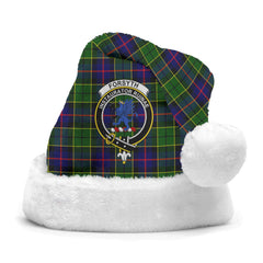 Clan Forsyth Modern Tartan Crest Christmas Santa Hat FK30 Forsyth Modern Tartan Tartan Santa Hat