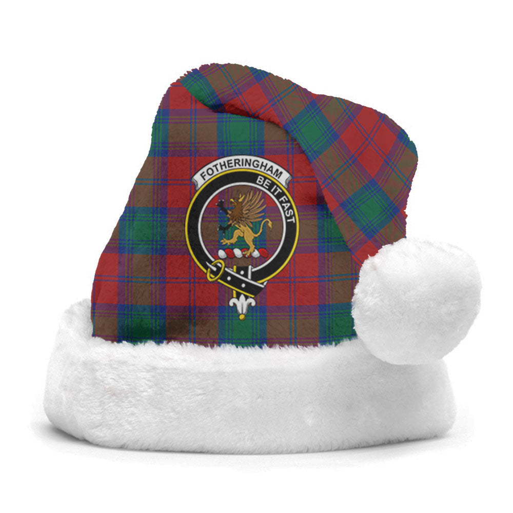 Clan Fotheringham Tartan Crest Christmas Santa Hat MD95 Fotheringham Tartan Tartan Santa Hat