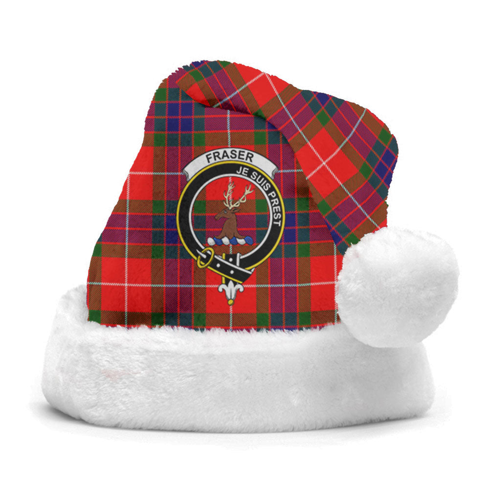Clan Fraser (of Lovat) Modern Tartan Crest Christmas Santa Hat ZR81 Fraser (of Lovat) Modern Tartan Tartan Santa Hat