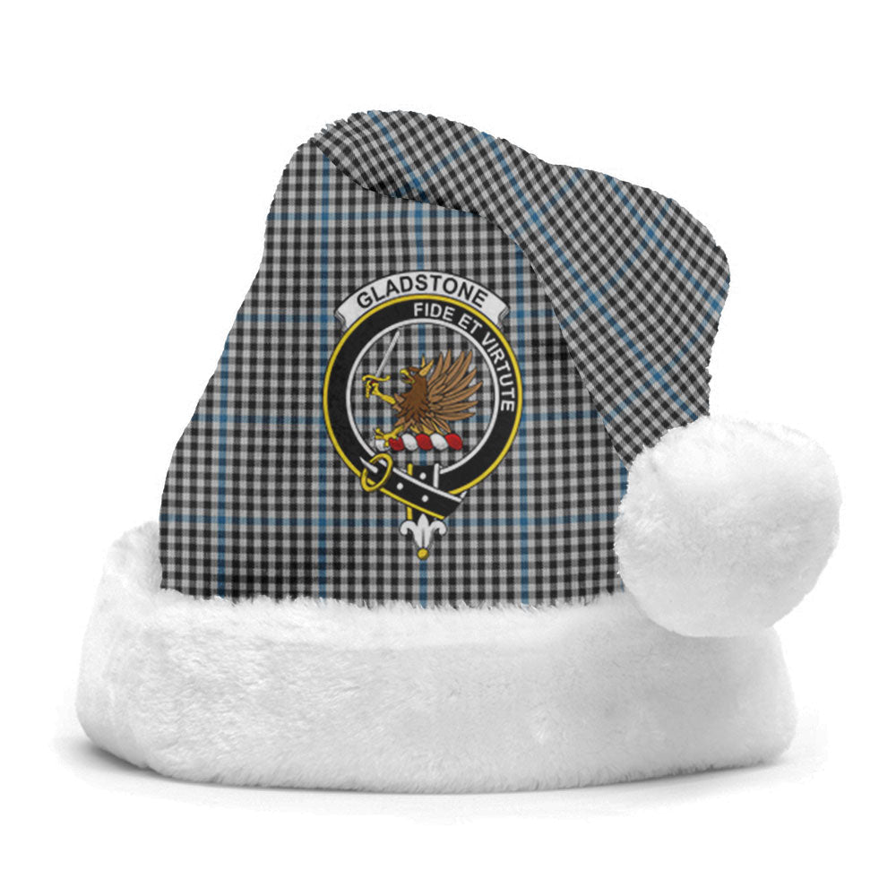 Clan Gladstone Tartan Crest Christmas Santa Hat QT73 Gladstone Tartan Tartan Santa Hat
